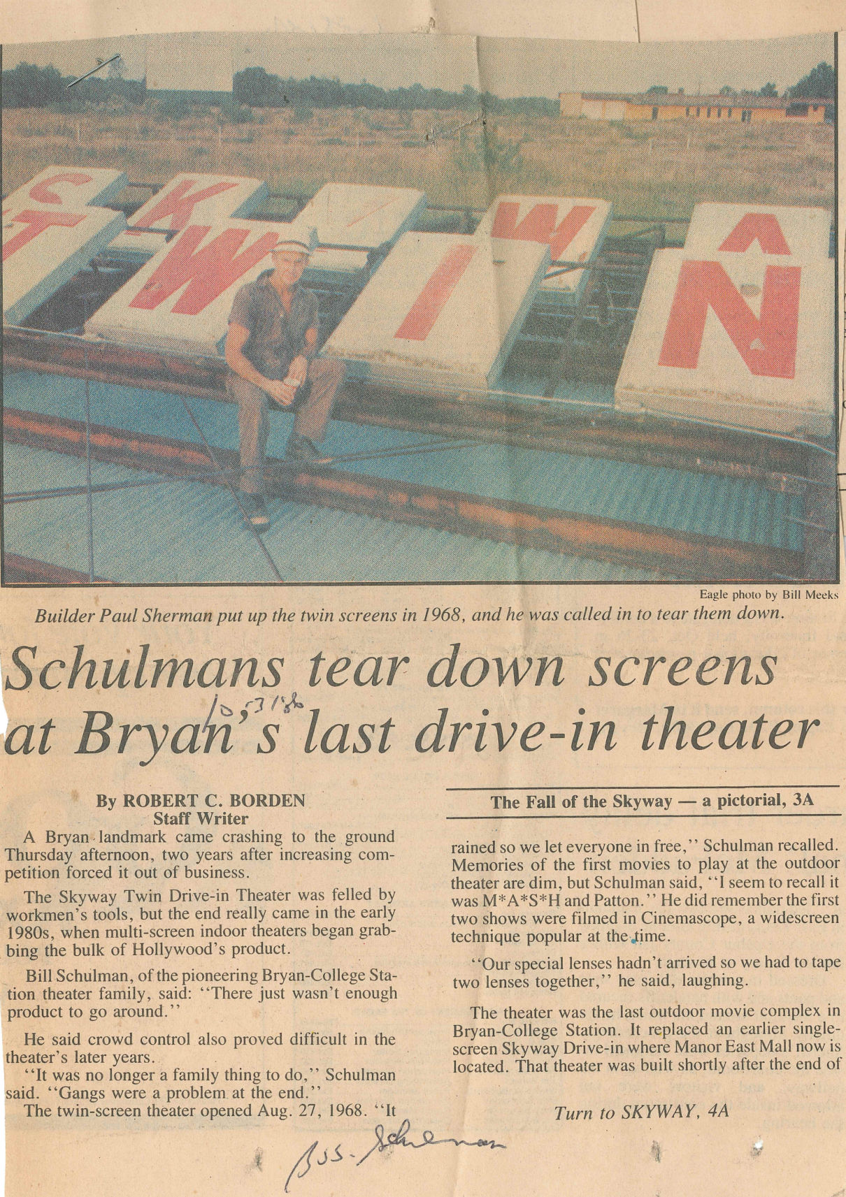 The Eagle Archives: Schulman theaters